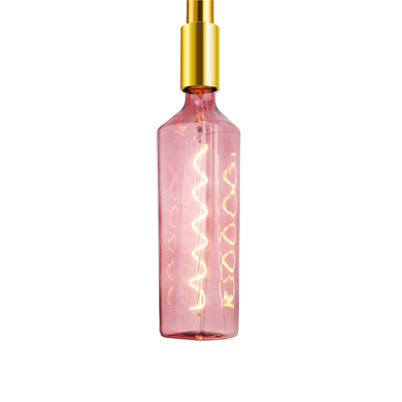 Whisky rosa mode populära flaskor formar restaurang spiralglödlampor