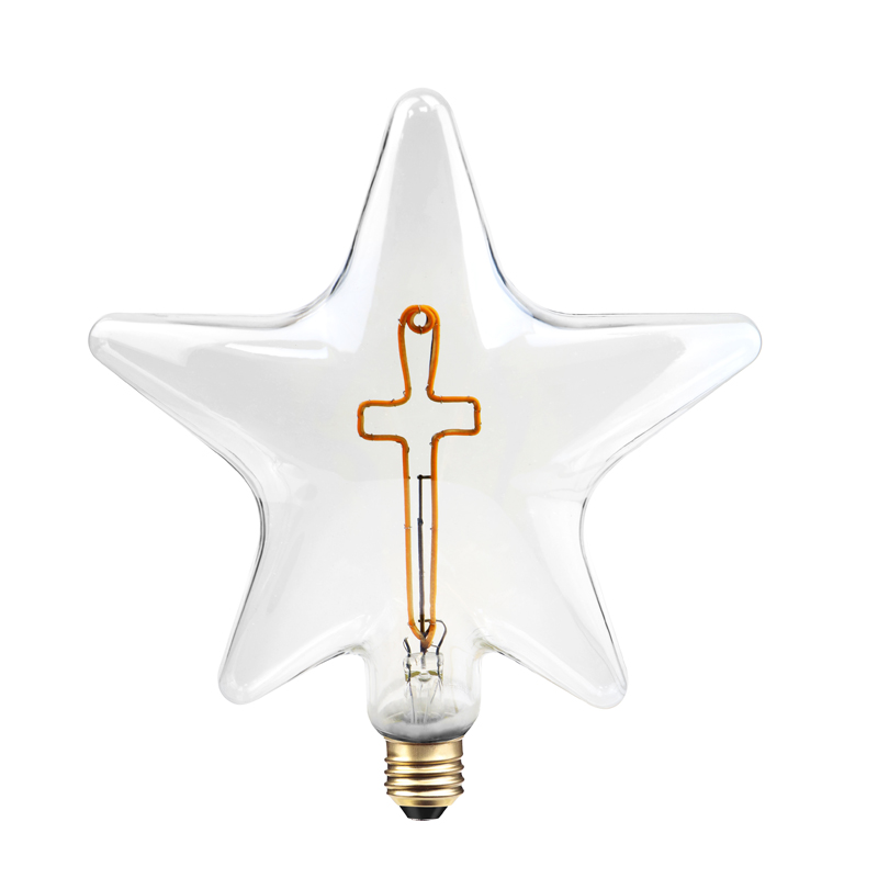 G125 Stjärnkors för dekoration i hemmet med DIY- glödlampa