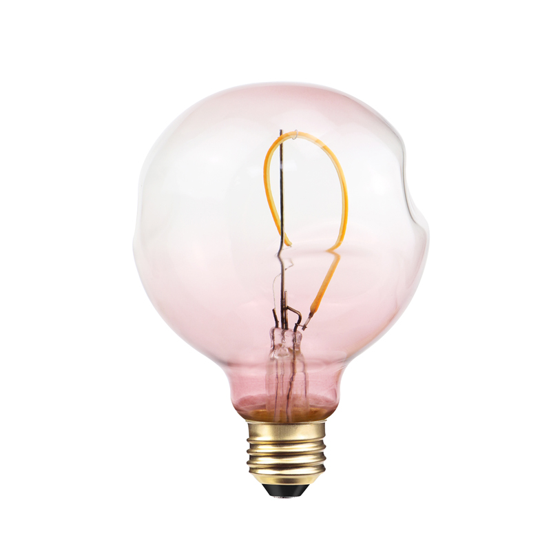G125 L Vit rosa färgstark DIY Ljusglödlampans formkolv